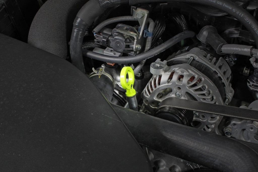 Perrin Aluminum Loop Style Dip Stick Handle Neon Yellow Finish FA20 / FA24