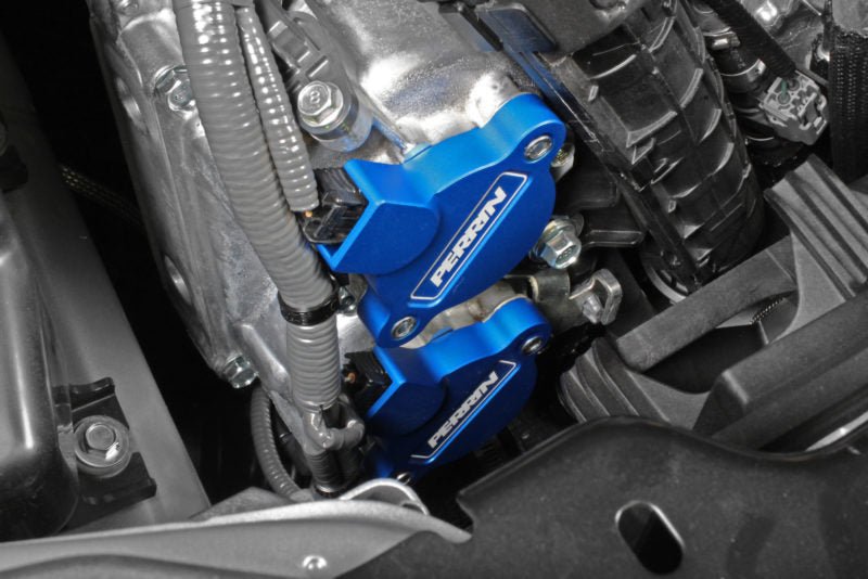 Perrin Cam Solenoid Cover Blue 2015-2025 WRX / 2014-2018 Forester XT / 2019-2025 Forester / 2019-2025 Ascent / 2020-2022 Legacy XT / 2020-2025 Outback XT / 2013-2025 Crosstrek / 2012-2025 Impreza