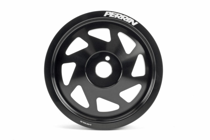 Perrin Crank Pulley Black 2015-2018 WRX / 2014-2018 Forester XT / 2013-2014 Legacy / 2013-2021 BRZ / 2012-2014 Impreza
