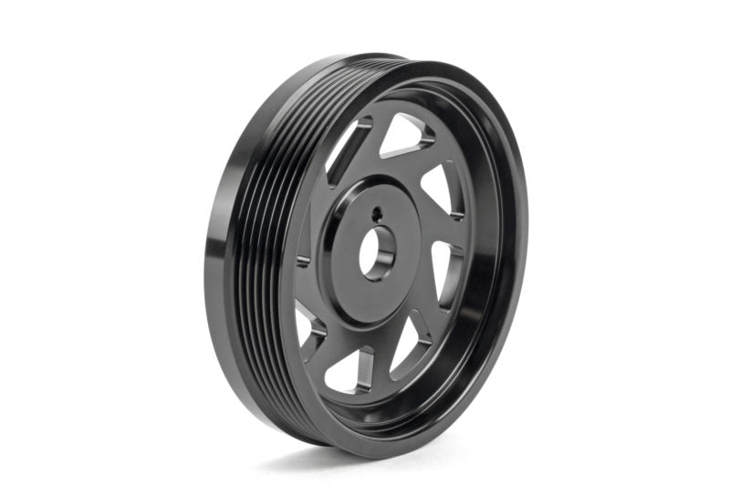 Perrin Crank Pulley Black 2022-2025 WRX / 2022-2025 BRZ / 2022-2025 GR86 / 2017-2025 Crosstrek / 2019-2025 Ascent / 2019-2025 Forester / 2020-2025 Outback / 2020-2025 Legacy / 2017-2025 Impreza