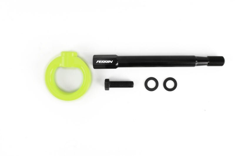 Perrin Front Tow Hook Neon Yellow 2008-2014 WRX / 2008-2014 STI / 2005-2009 Legacy GT / 2008-2011 Impreza