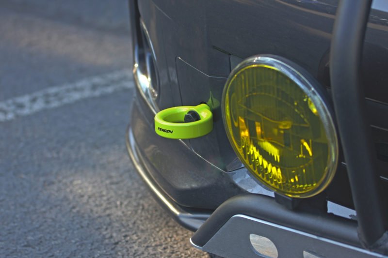 Perrin Front Tow Hook Neon Yellow 2008-2014 WRX / 2008-2014 STI / 2005-2009 Legacy GT / 2008-2011 Impreza