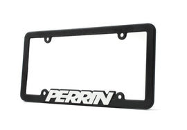 Perrin License Plate Frame Black w/ White Logo Universal