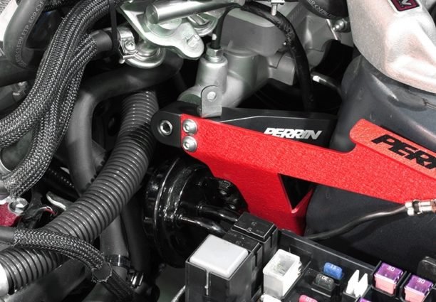Perrin Master Cylinder Brace Red 2008-2014 STI / 2007-2009 Legacy / 2007-2009 Outback XT
