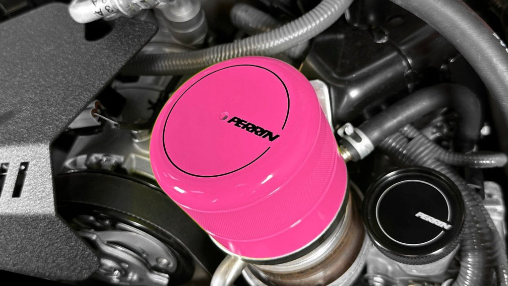 Perrin Oil Filter Cover Hyper Pink 2015-2025 WRX / 2013-2025 BRZ / 2022-2025 GR86