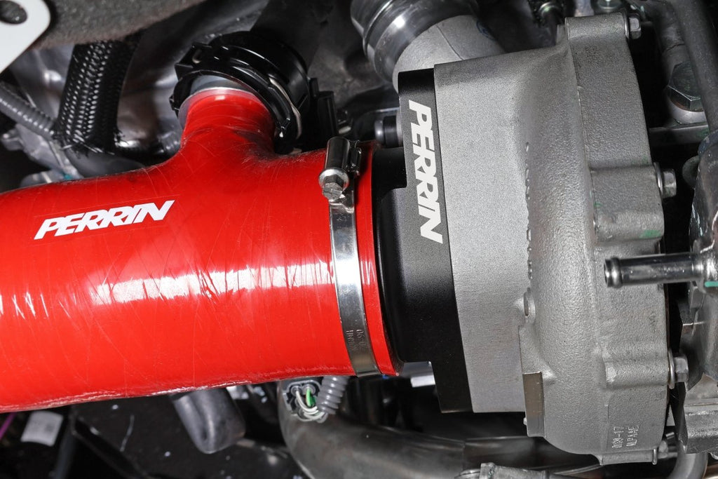 Perrin Turbo Inlet Hose w/ Nozzle Red 2022-2024 WRX Version 1 Fitment / 2019-2025 Ascent / 2020-2025 Legacy / 2020-2025 Outback XT