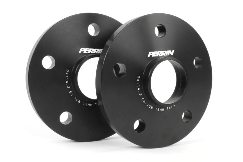 Perrin Wheel Spacers Black 15mm 5x114.3 2015-2025 WRX / 2005-2021 STI