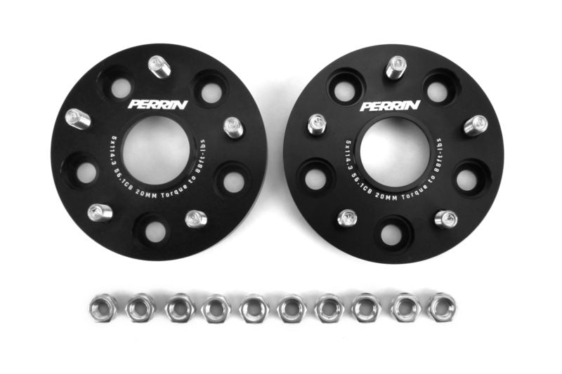 Perrin Wheel Spacers Black 20mm 5x114.3 2015-2025 WRX / 2005-2021 STI