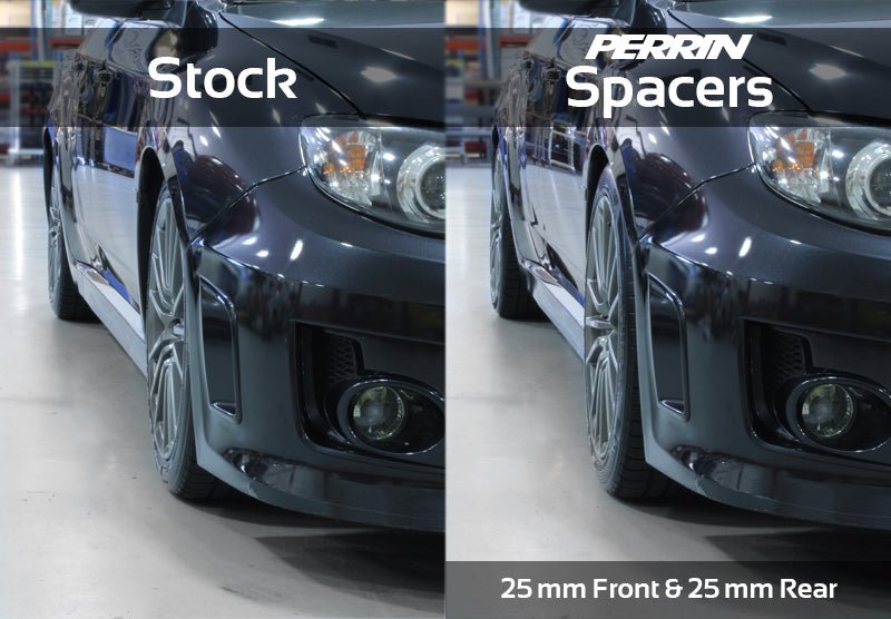 Perrin Wheel Spacers Black 25mm 5x100 2002-2014 WRX / 2004 / STI / BRZ / FXT / LGT