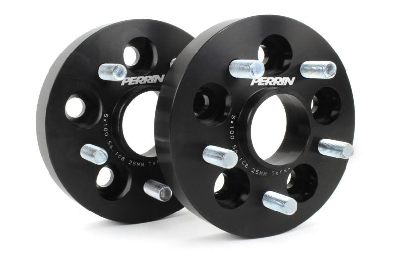 Perrin Wheel Spacers Black 25mm 5x100 2002-2014 WRX / 2004 / STI / BRZ / FXT / LGT