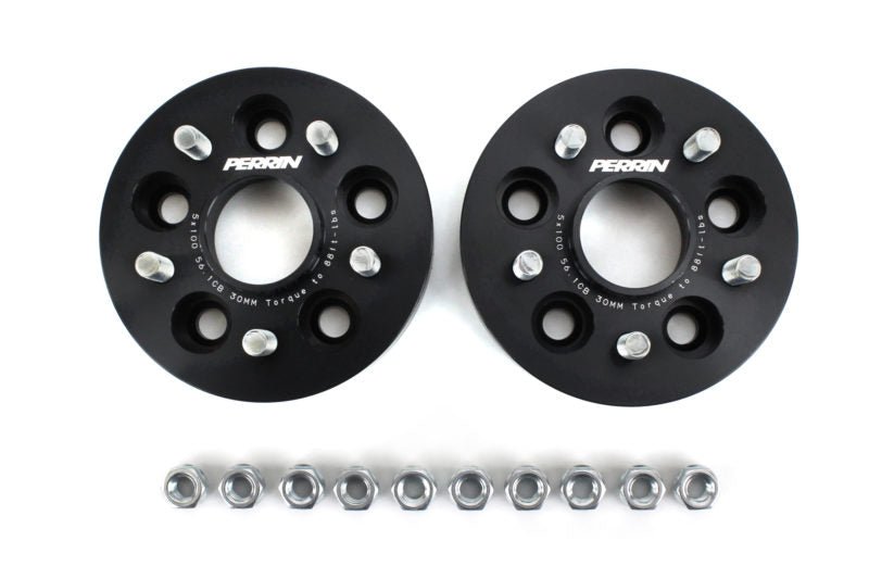 Perrin Wheel Spacers PAIR Black 30mm 5x100 2002-2014 WRX / 2004 / STI / BRZ / FXT / LGT