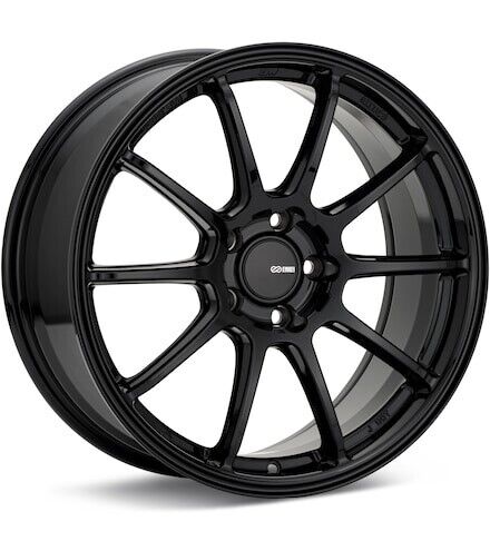 Enkei TRIUMPH 17x8 5x114.3 +40mm Offset 72.6mm Bore Gloss Black Wheel