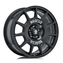 Load image into Gallery viewer, OZ SPARCO TERRA 16 X 7 +35 5 X 100 CB63.3 MATTE BLACK + WHITE LETTERING