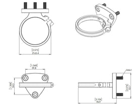 Turbosmart Fuel Pressure Regulator Billet Mounting Bracket Black