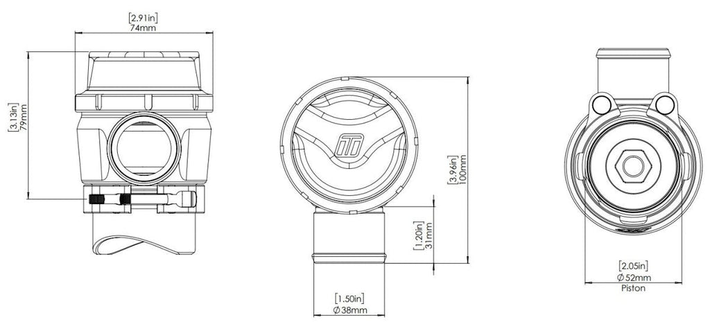 Turbosmart GenV RacePort Plumb Back Valve Sleeper Edition